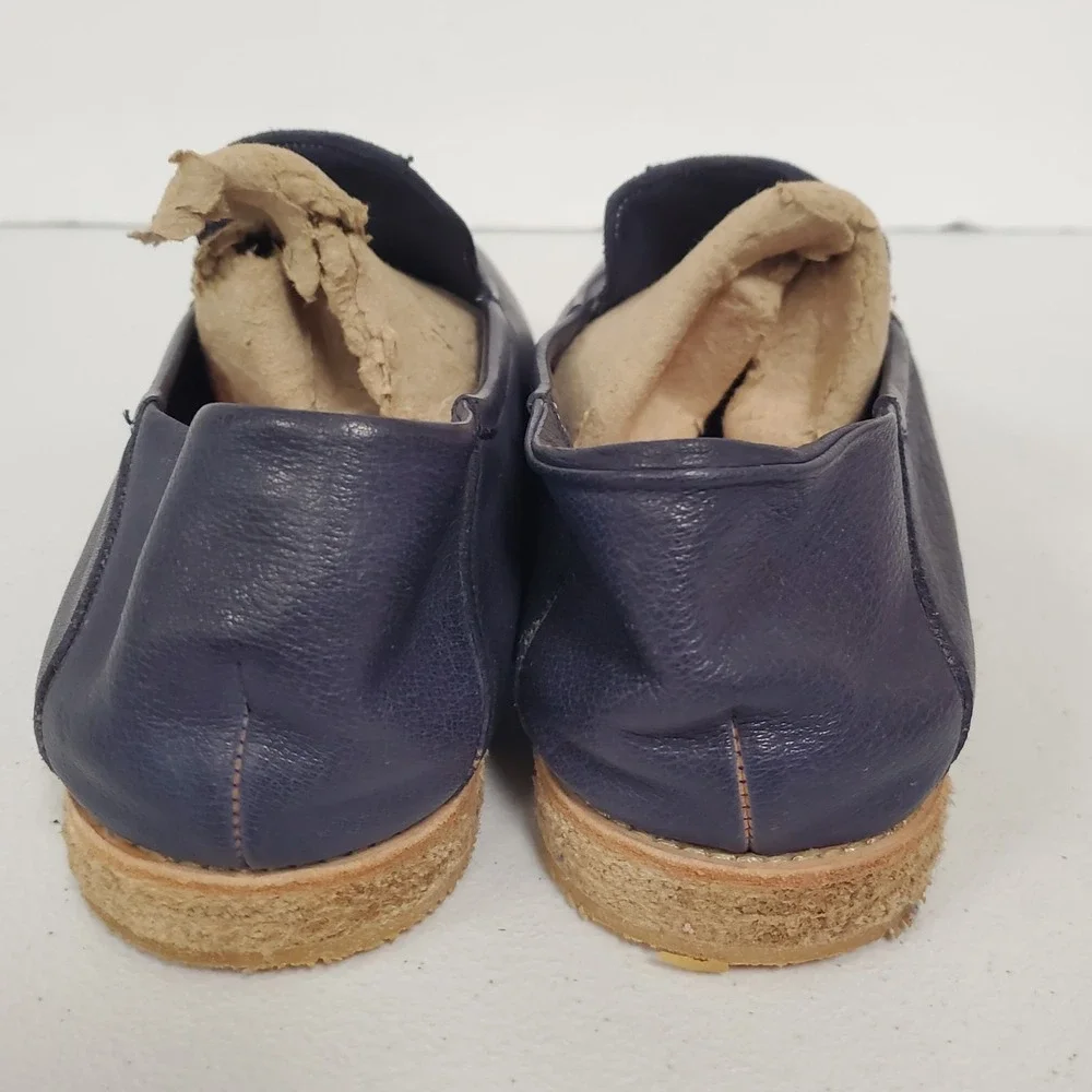 Andrea‎ Ventura Firenze Mens Sailor Shoes Size 41 Blue Leather Loafers Designer
